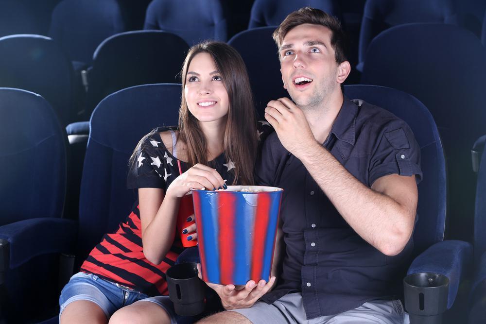 Couple watching movie
