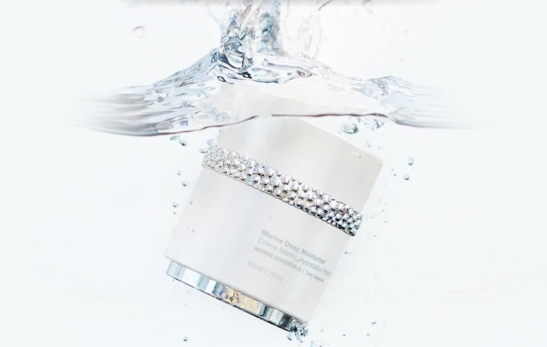 Lavelier product in water background
