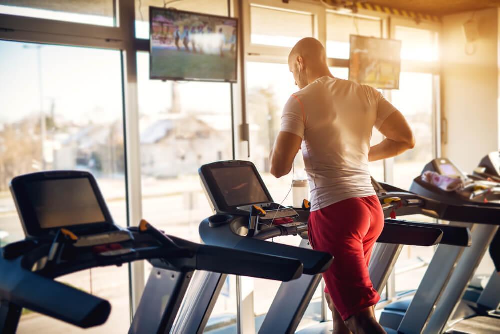 Man on treadmill