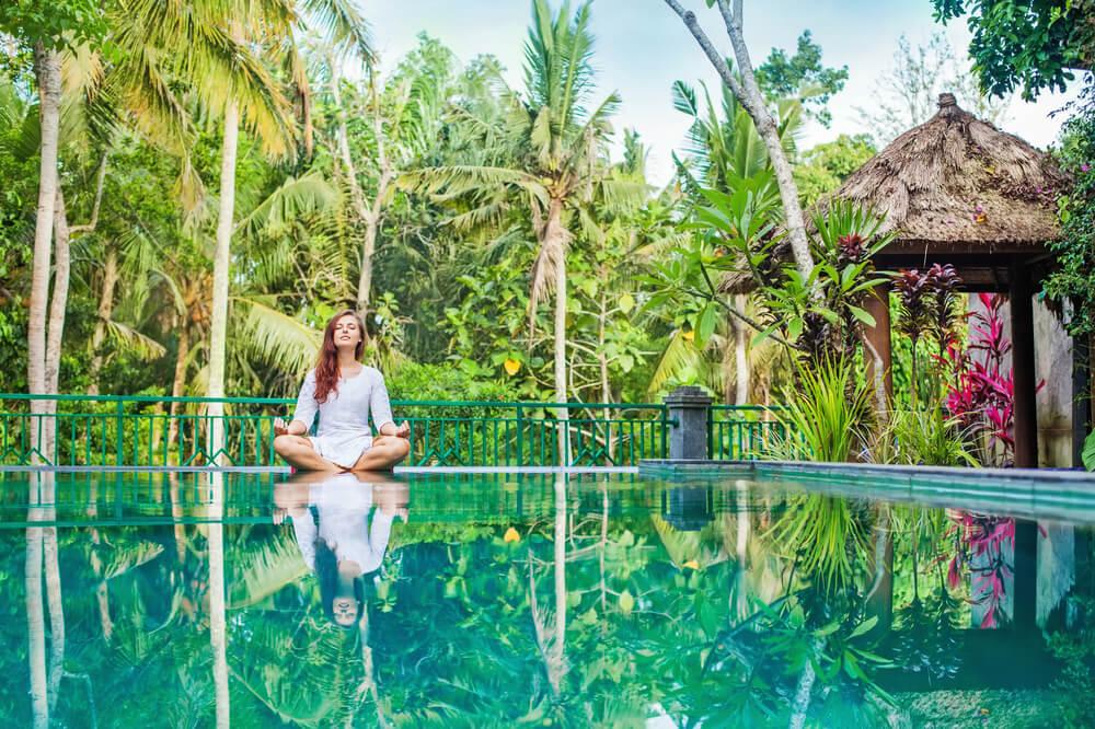 Woman at wellness spa