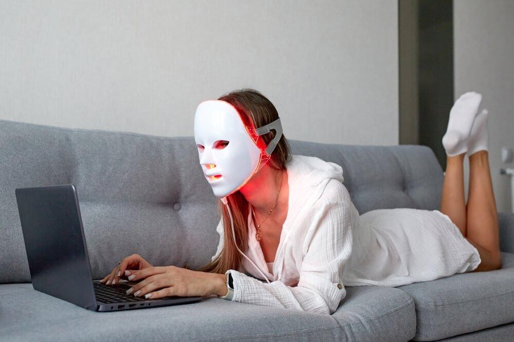 woman led mask